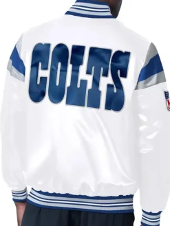 Indianapolis Colts Satin White Jacket