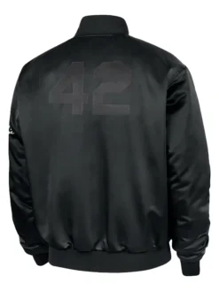 Jackie Robinson Nike Black Satin Jacket