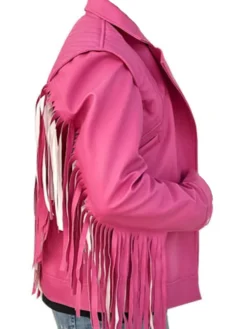 Jason Momoa A Minecraft Leather Pink Jacket