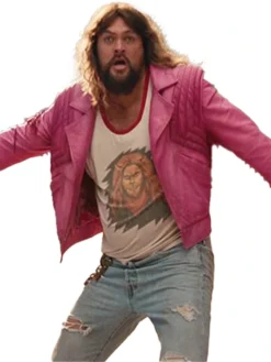 Jason Momoa A Minecraft Pink Leather Jacket