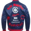 LA Clippers Classic Old English Blue Rib Jacket