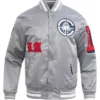 LA Clippers Classic Old English Grey Rib Jacket