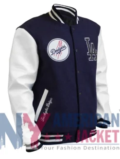 LA Dodgers Navy Baseball Varsity Jacket