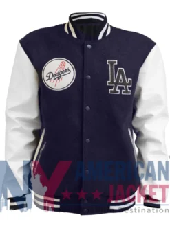 LA Dodgers Navy Varsity Baseball Jacket