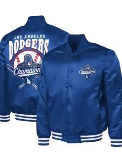 LA Dodgers Starter Royal Adaptive Champions Varsity Jacket