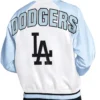Los Angeles Dodgers Light Blue and White Starter Blitz Varsity Jacket