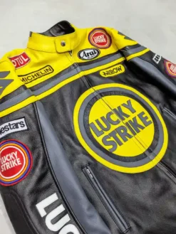Lucky Strike Vintage Racing Motorcycle Leather Jacket