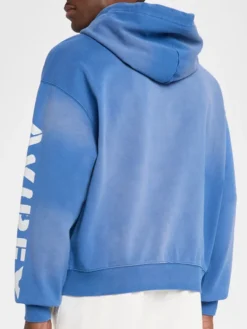 Men’s Distress Icon Patch Full-Zip Washed Hoodie