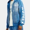 Men’s Distress Icon Patch Washed Full-Zip Hoodie