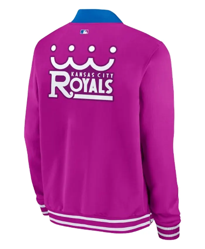 Mens Kansas City Royals Nike Purple 2026 City Connect Authentic Collection Relaxed Full-Zip Bomber Jacket