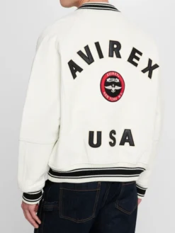 Men's Leather Stadium Embroidered Varsity Jacket