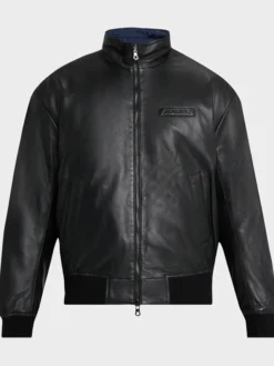 Men's Reversible Leather Nylon to Napa Track Jacket