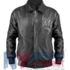 Milwaukee Brewers Black Leather Bomber Jacket