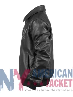 Milwaukee Brewers Leather Black Bomber Jacket