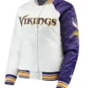 Minnesota Vikings Starter White and Purple Satin Jacket