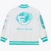 Mitchell & Ness Memphis Grizzlies Hardwood Classics Arctic Lightweight Full-Snap Satin Bomber Jacket