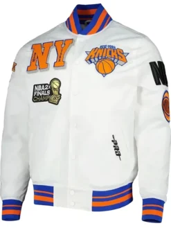 NY Knicks 2x Finals Champions Mash Up Capsule White Jacket