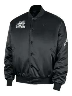 Nike Jackie Robinson Satin Black Jacket