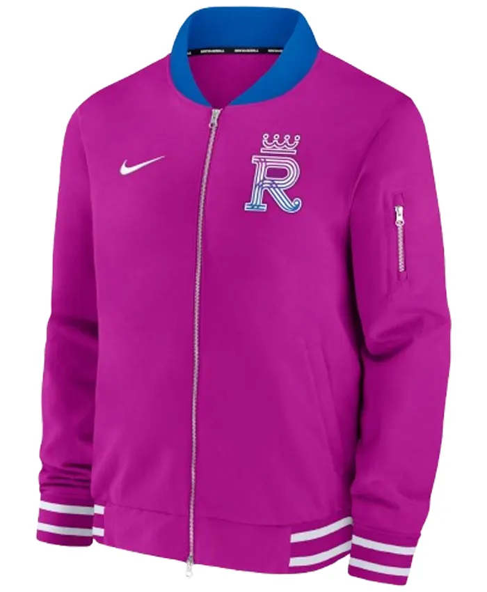 Nike Kansas City Royals Purple 2026 City Connect Bomber Jacket