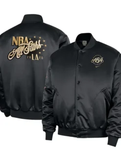 Nike NBA All-Star 2026 Black Satin Jacket
