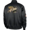 Nike NBA All-Star 2026 Black Satin Varsity Jacket Back