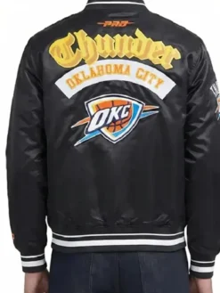 Oklahoma City Thunder Best of Rib Black Satin Jacket