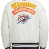 Oklahoma City Thunder Best of Rib Off-White Satin Jacket