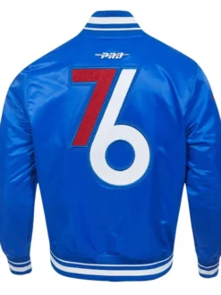 Philadelphia 76ERS City Edition 24-25 Rib Satin Blue Jacket