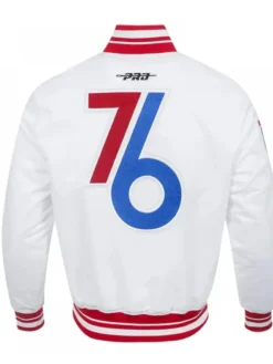 Philadelphia 76ERS City Edition 24-25 Rib Satin White Jacket