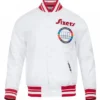 Philadelphia 76ERS City Edition 24-25 Rib White Satin Jacket