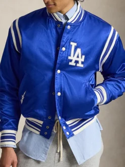Polo Ralph Lauren Dodgers Royal Varsity Jacket Front