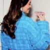 Poppi Blue Terry Towel Bathrobe