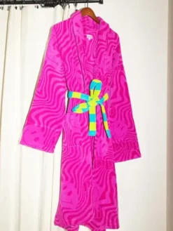 Poppi Pink Towel Terry Bathrobe
