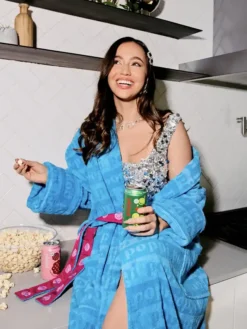 Poppi Terry Towel Blue Bathrobe
