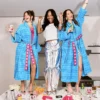 Poppi Towel Terry Blue Bathrobe