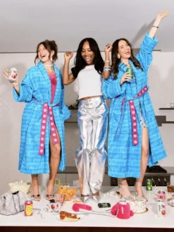 Poppi Towel Terry Blue Bathrobe