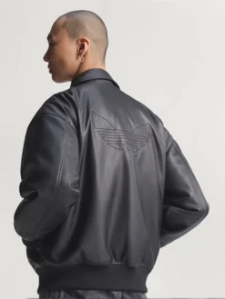 Premium Essentials Pleather Bomber Jacket