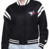Printed Logo Toronto Blue Jays Satin Varsity Jacket