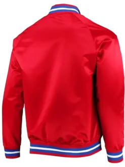 Red Lightweight Detroit Pistons Satin Jacket