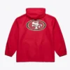 San Francisco 49ers Coaches Scarlet Windbreaker Hooded Jacket