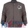 San Jose Sharks Gray Wool Varsity Jacket