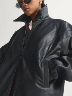 Santiago Pleather Black Jacket