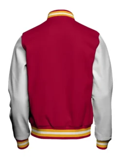 Shop USC Trojans Cardinal SC Interlock Wool Letterman Jacket Back