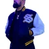 Solflare Black And White Varsity Jacket