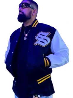 Solflare Black And White Varsity Jacket
