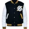 Solflare Varsity Black And White Jacket