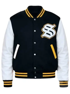 Solflare Varsity Black And White Jacket