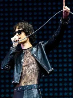 Sombr Coachella 2026 Studded Leather Jacket