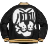 Supreme Bone Black Varsity Letterman Jacket
