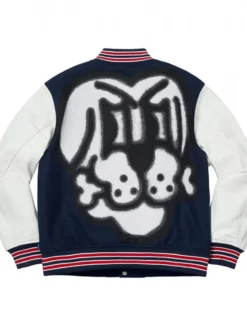Supreme Bone Navy Varsity Letterman Jacket